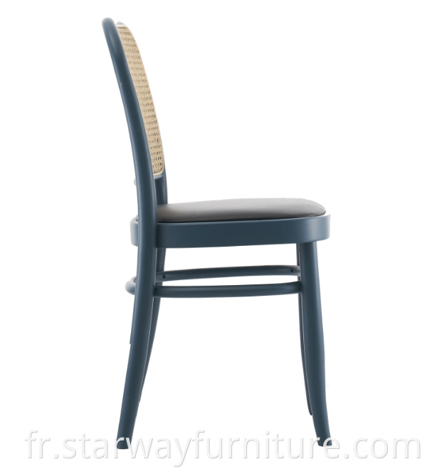 Rattan Back Wood Chair
